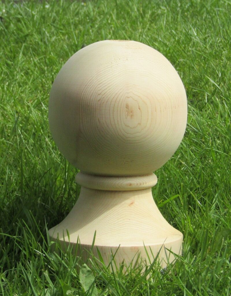 Ball in Cedar finial