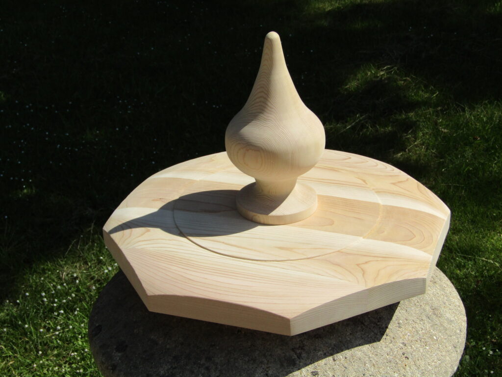 Onion on Octagon base finial